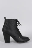 Breckelle Combat Stacked Bootie