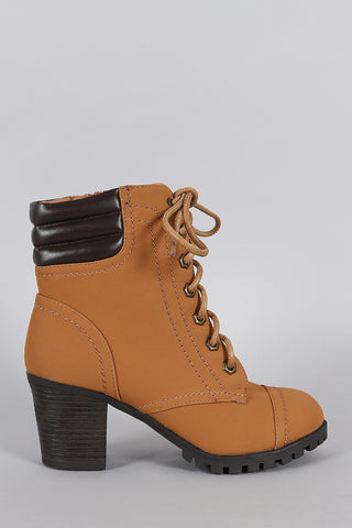 Bamboo Lace Up Work Bootie