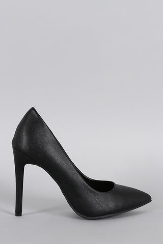 Anne Michelle Plain And Simple Pointy Toe Stiletto Pump
