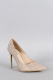 Anne Michelle Glitter Pointy Toe Pump