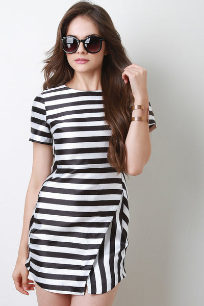 Striped Satin Dress