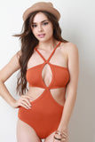 Spaghetti Strap Cutout Bodysuit