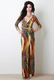 Paisley Snake Print Maxi dress