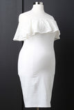 Plus Size Lace Off Shoulder Dress