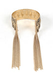 Diamond Relief Fringe Arm Cuff