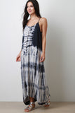 Tie Dye Sleeveless High Low Maxi Dress