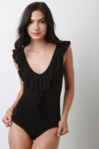 Tiered V-Neck Bodysuit