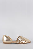 Dollhouse Metallic Vintage Webbed Flat Sandal