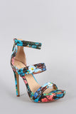 Liliana Cool Floral Open Toe Heel