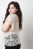 Plus Size Crochet Lace Top