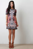 Batik Print Mini Dress