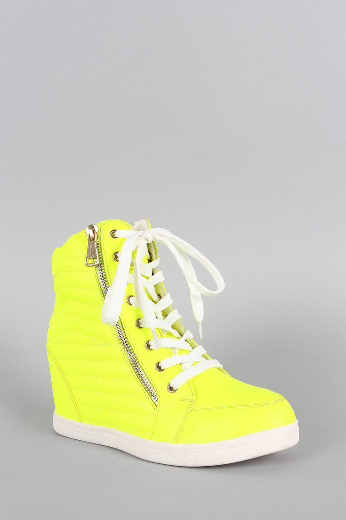 Quilted wedge sneakers sales