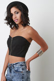 Zipper Front Tube Top