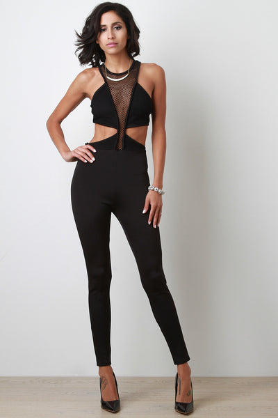 Fishnet Cutout Jumpsuit