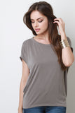 Drape Keyhole Cutout Top