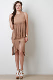 Suede Sleeveless Fringe Top