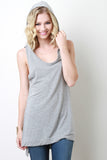 Soft Knit Sleeveless Hoodie Top