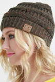 Speckle Ridged Knit Beanie