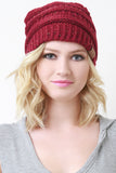 Speckle Ridged Knit Beanie