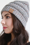 Speckle Ridged Knit Beanie