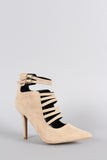 Qupid Caged Pointy Toe Pump