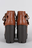 Bamboo Combat Lug Sole Ankle Boots