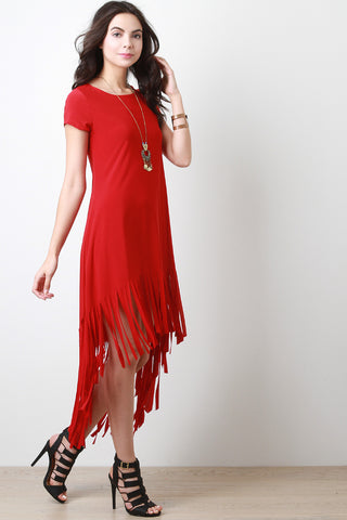 Boxy Cut Fringe Dress