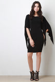 Handkerchief Sleeve Midi Dress