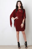 Handkerchief Sleeve Midi Dress