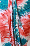 Plus Size Tie Dye Drape Maxi Skirt