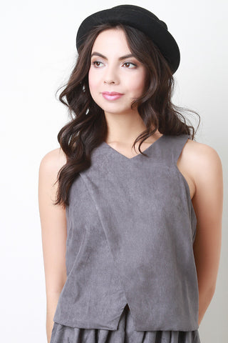 Envelope Vegan Suede Top