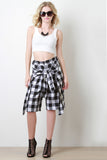 Plaid Shirt Tie Shorts