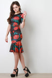 Roses Peplum Dress