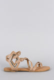 Bamboo Intertwined Straps Diamond Sandal