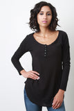 Melange Henley Top