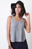 Sleeveless Knit High-Low Top