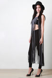 Suede Falling Fringe Maxi Top