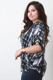 Plus Size Tie Dye Dolman Sleeve Top