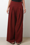 Inverted Pleat Wide Leg Pants