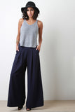 Inverted Pleat Wide Leg Pants