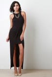 Goddess Knotted Drape Maxi Dress