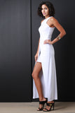 Goddess Knotted Drape Maxi Dress