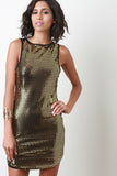 Metallic Tile Tank Dress