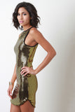 Metallic Tile Tank Dress