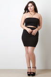 Plus Size Keyhole Midsection Tube Dress