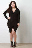 Plus Size Long Sleeve Cocktail Dress