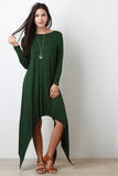 Long Sleeve Sharkbite Maxi Dress