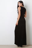 Sleeveless Split Drape Maxi Top