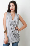 Drape Asymmetrical Racer Back Top