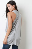 Drape Asymmetrical Racer Back Top